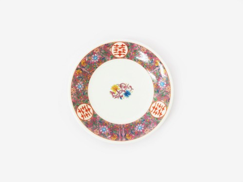 紫彩唐草4.0丸皿(約13×2.5㎝)