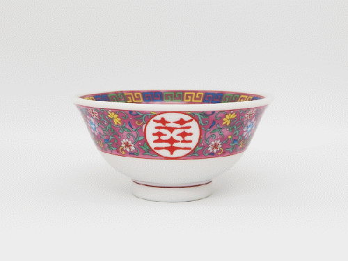 紫彩唐草3.6寸スープ椀(約11.5×5.8㎝)
