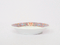 紫彩唐草4.0丸皿(約13×2.5㎝)