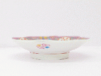 紫彩唐草6寸八角シューマイ皿(約18×5㎝)