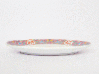 紫彩唐草9寸メタ玉プラター(約24×17×2.5㎝)