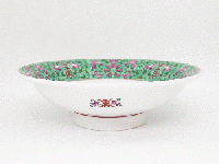 緑彩宝華7寸高台皿(約22×6.4㎝)